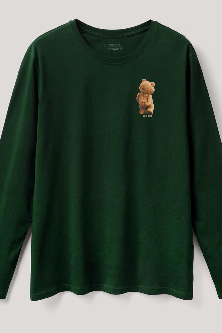 Long Sleeve T-shirt in Green Color with Everyones Got An Opinion Print crop1-longsleeve_front-isolated-flat-lay-aa_g0_green_0258.jpg