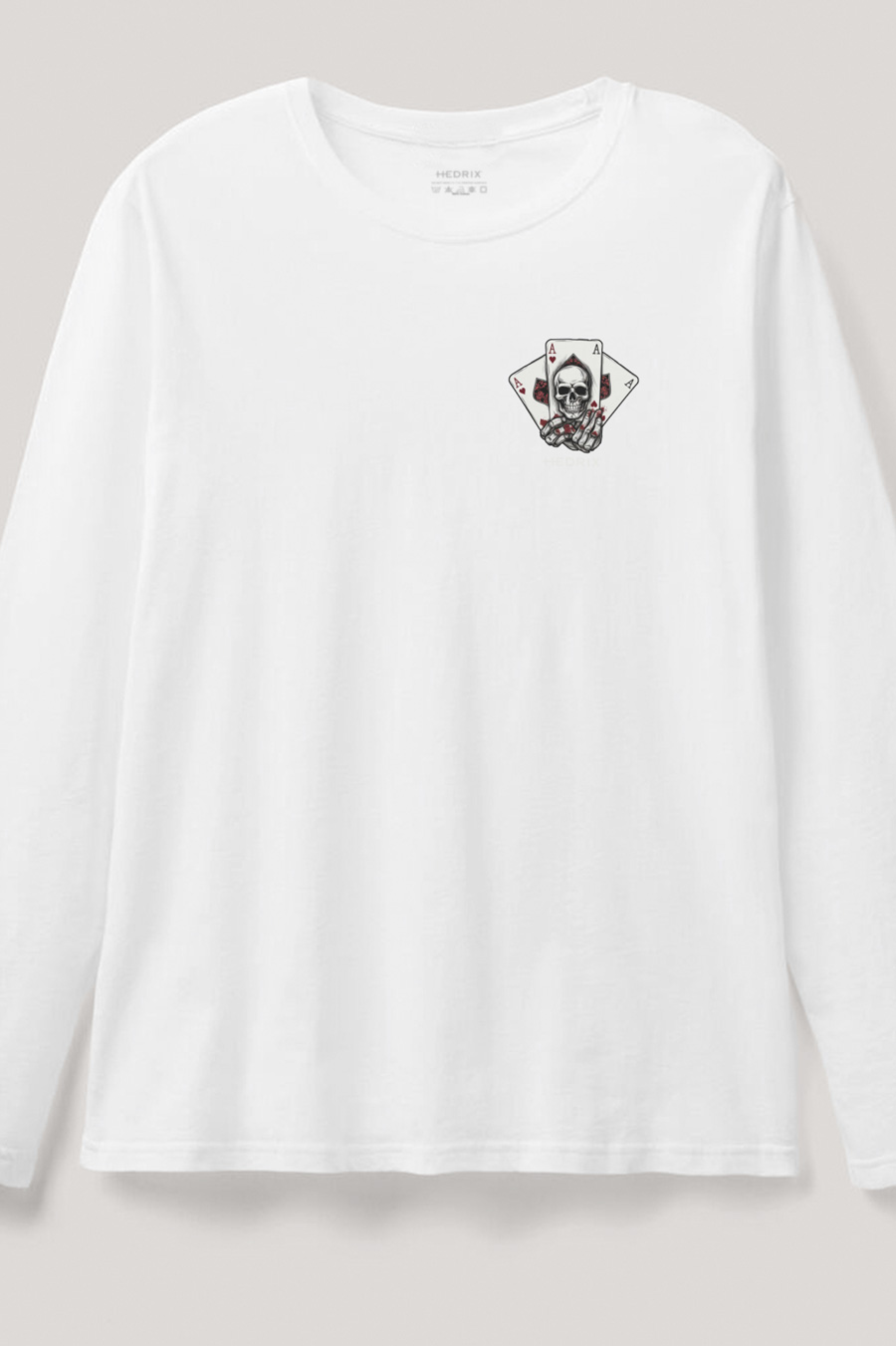Long Sleeve T-shirt in White Color with No Guts No Glory Print crop1-longsleeve_front-isolated-flat-lay-aa_g0_white_0249.jpg