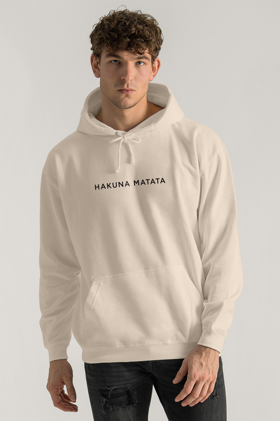 Hoodie in Ecru Color with Hakuna Matata Print crop2-hedrix-hoodies-xc_g9_ecru_0251.jpg