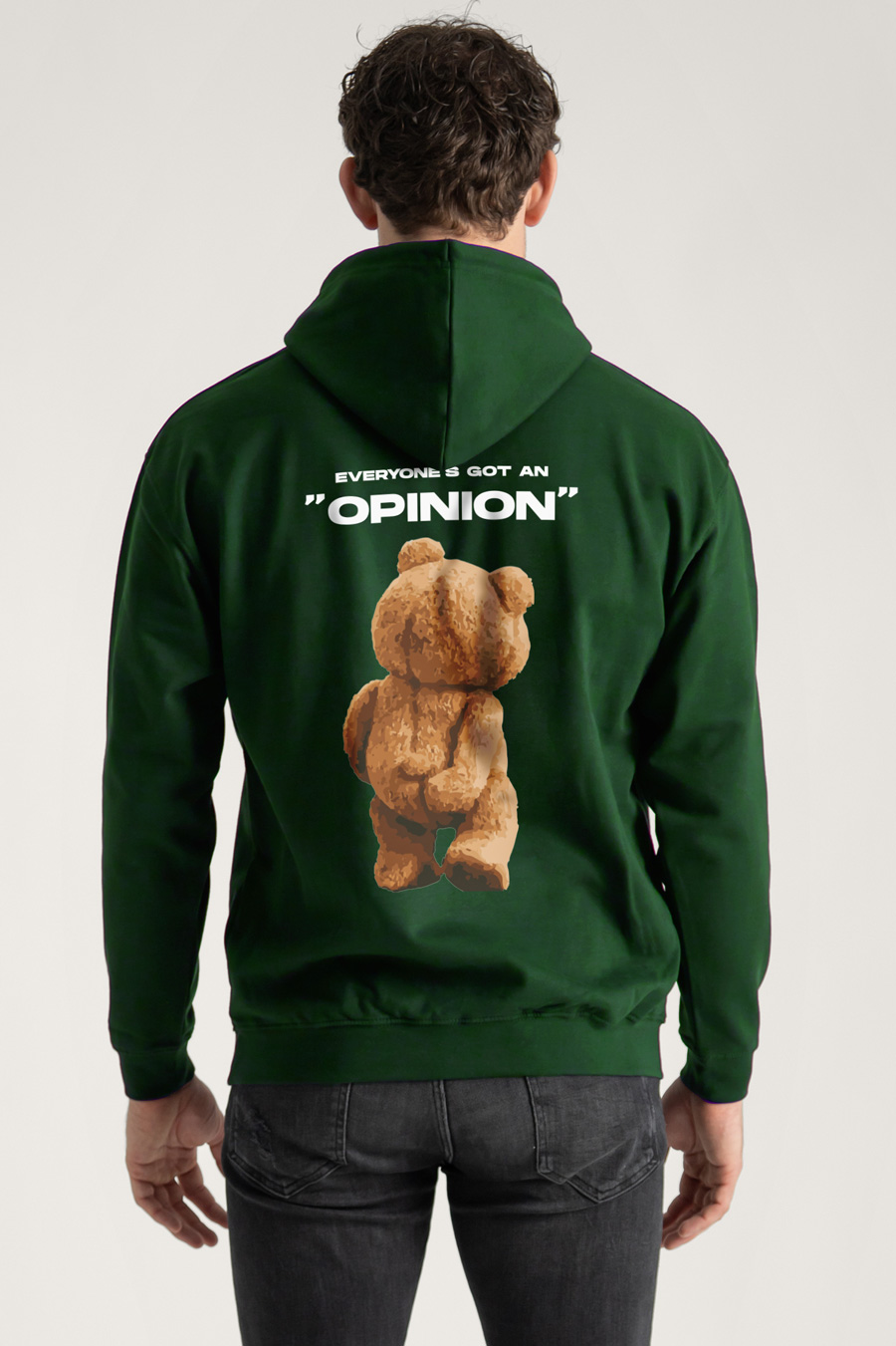 Hoodie in Green Color with Everyones Got An Opinion Print crop2-hedrix-hoodies-xe_g9_green_0265.jpg