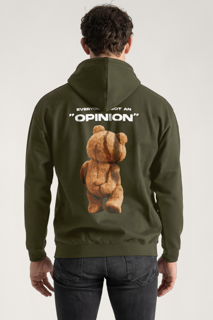 Hoodie in Khaki Color with Everyones Got An Opinion Print crop2-hedrix-hoodies-xe_g9_xaki_0265.jpg