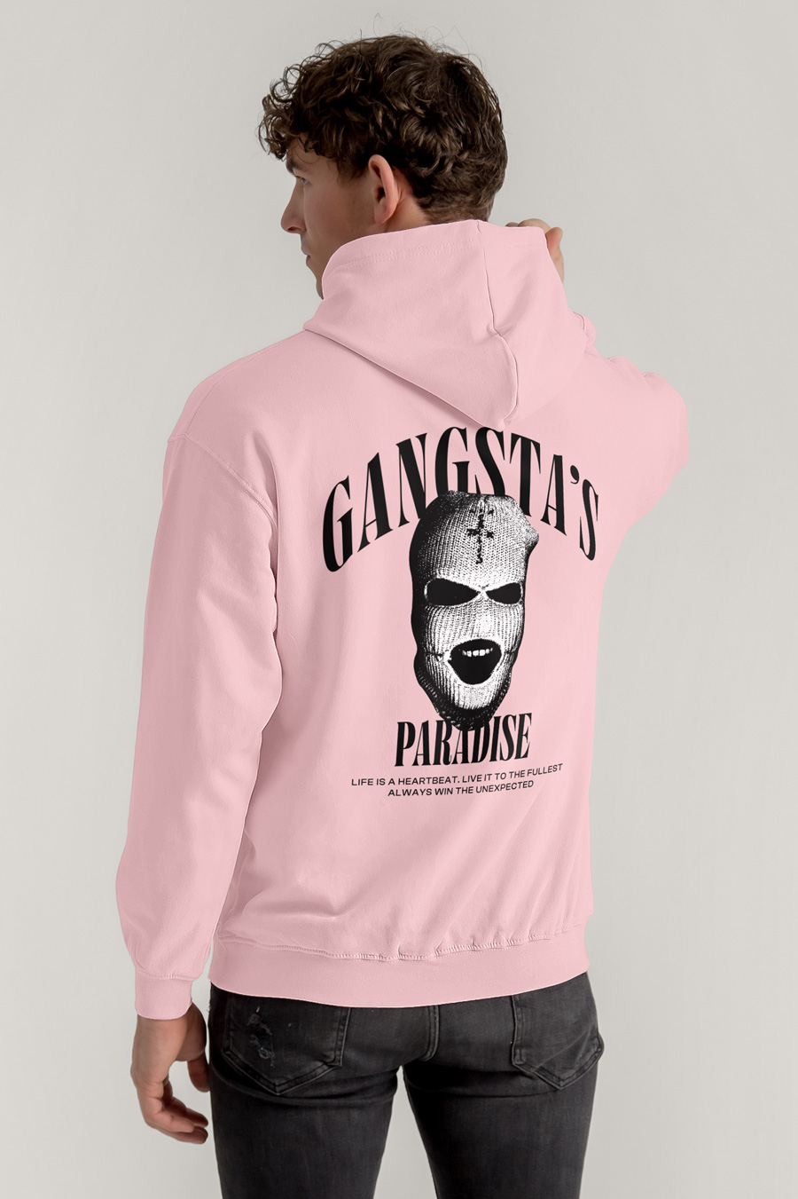 Hoodie in Pink Color with Gangstas Paradise Print crop2-hedrix-hoodies-xg_g9_pink_0273.jpg
