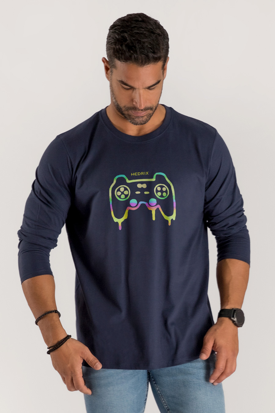 Long Sleeve T-shirt in Blue Color with Gaming Vibes Print crop2-hedrix-longsleeve-ab_g7_blue_0217.jpg