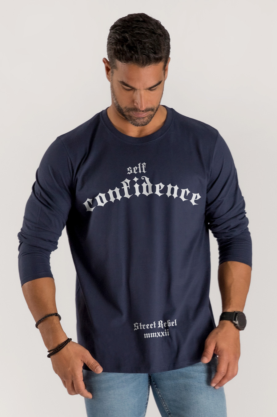 Long Sleeve T-shirt in Blue Color with Self Confidence Print crop2-hedrix-longsleeve-ab_g7_blue_0229.jpg