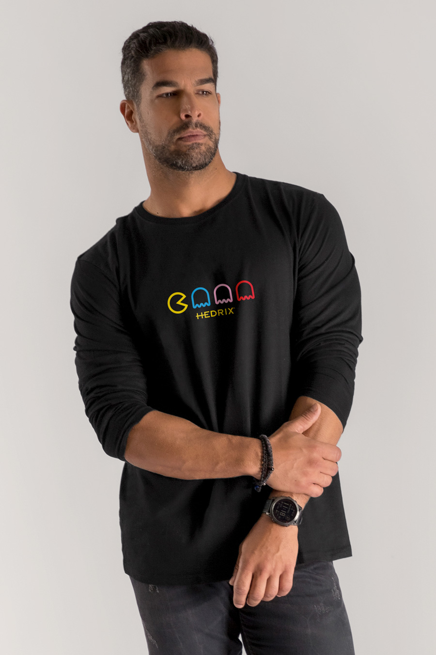 Long Sleeve T-shirt in Black Color with Arcade Print crop2-hedrix-longsleeve-ae_g7_black_0219.jpg