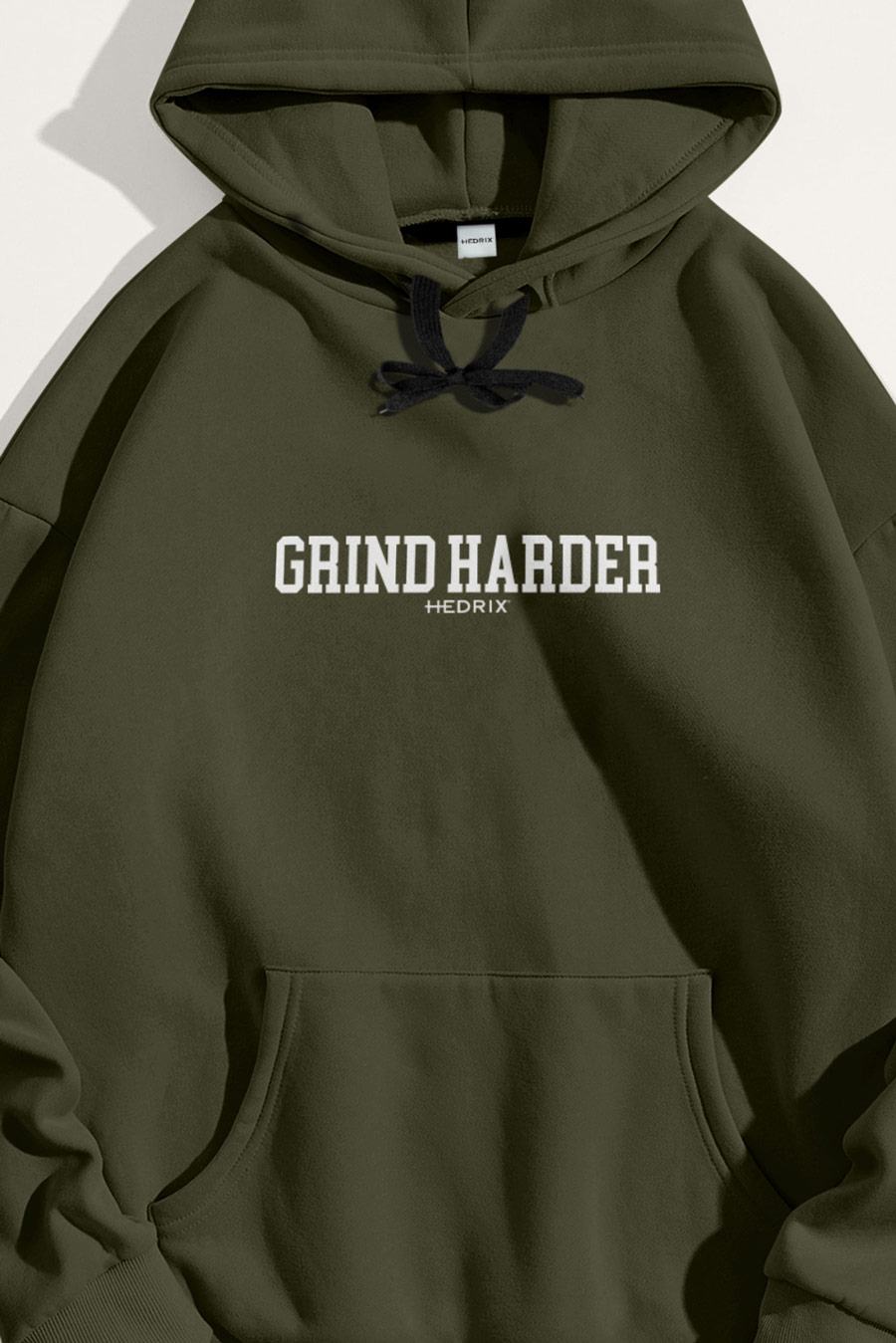 Hoodie in Khaki Color with No Pain No Gain Print crop3-hoodie_front-isolated-flat-lay-aa_g0_xaki_0267.jpg