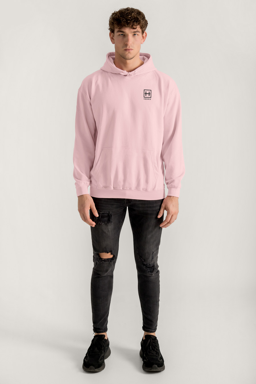 Hoodie in Pink Color with Hedrix Athletic Dept Print full-hedrix-hoodies-xa_g9_pink_0248.jpg