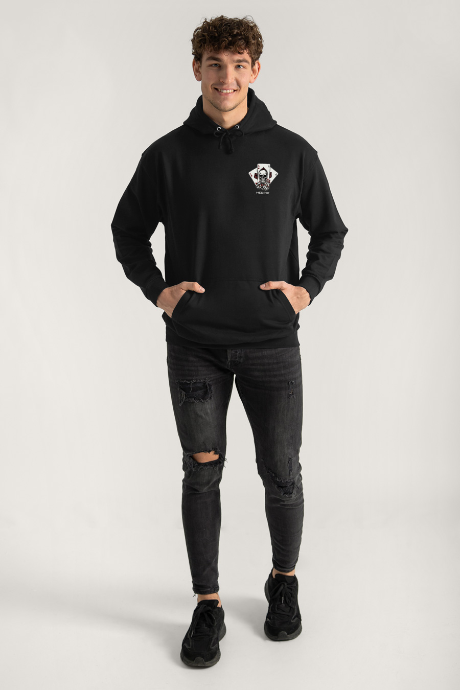 Hoodie in Black Color with No Guts No Glory Print full-hedrix-hoodies-xd_g9_black_0256.jpg