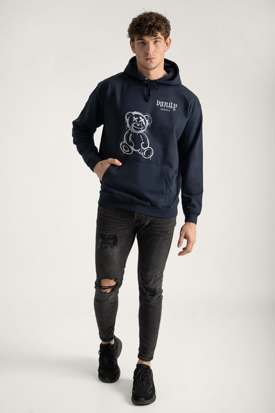 Hoodie in Blue Color with Vanity Teddy Print full-hedrix-hoodies-xd_g9_blue_0249.jpg