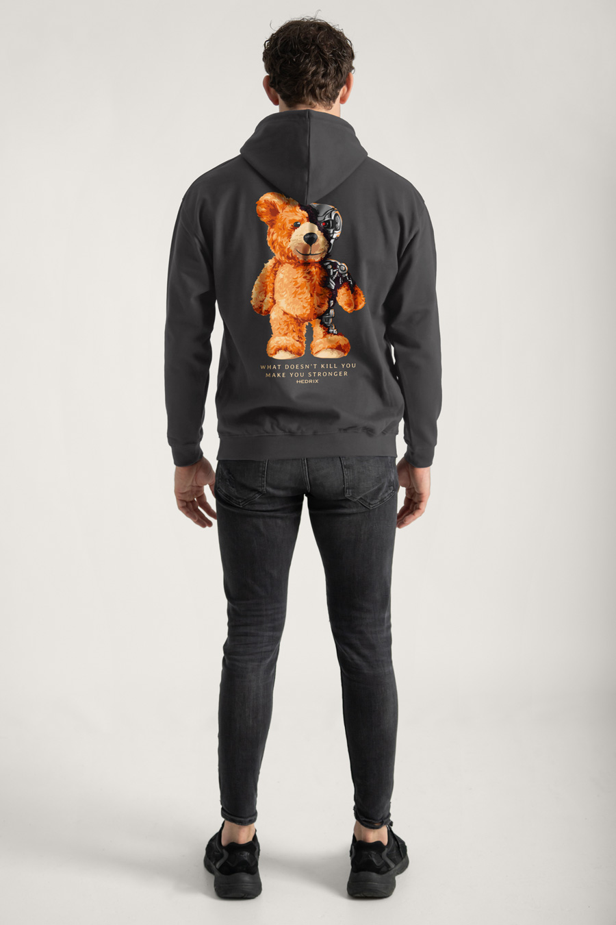 Hoodie in Iron Grey Color with Robotic Teddy Print full-hedrix-hoodies-xe_g9_iron-gray_0263.jpg