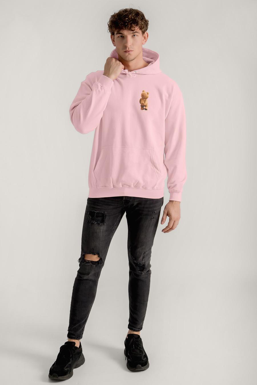 Hoodie in Pink Color with Everyones Got An Opinion Print full-hedrix-hoodies-xe_g9_pink_0265.jpg