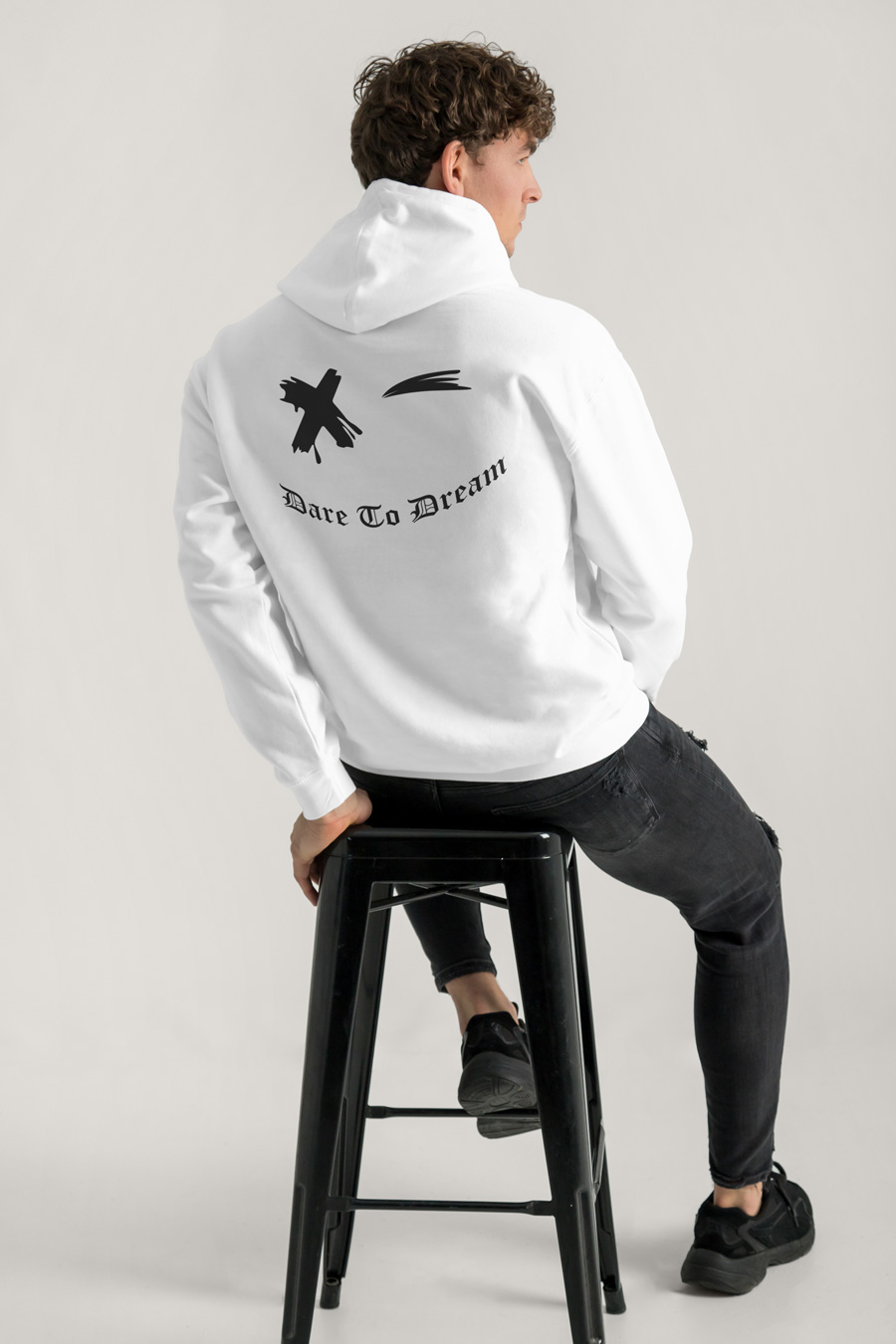 Hoodie in White Color with Dare To Dream Print full-hedrix-hoodies-xl_g9_white_0272.jpg