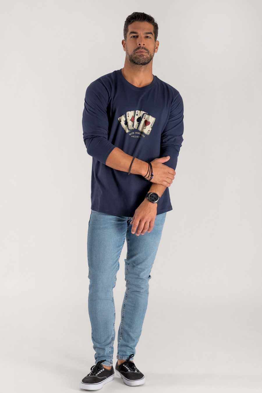 Long Sleeve T-shirt in Blue Color with Wild Cards Print full-hedrix-longsleeve-ae_g7_blue_0200.jpg