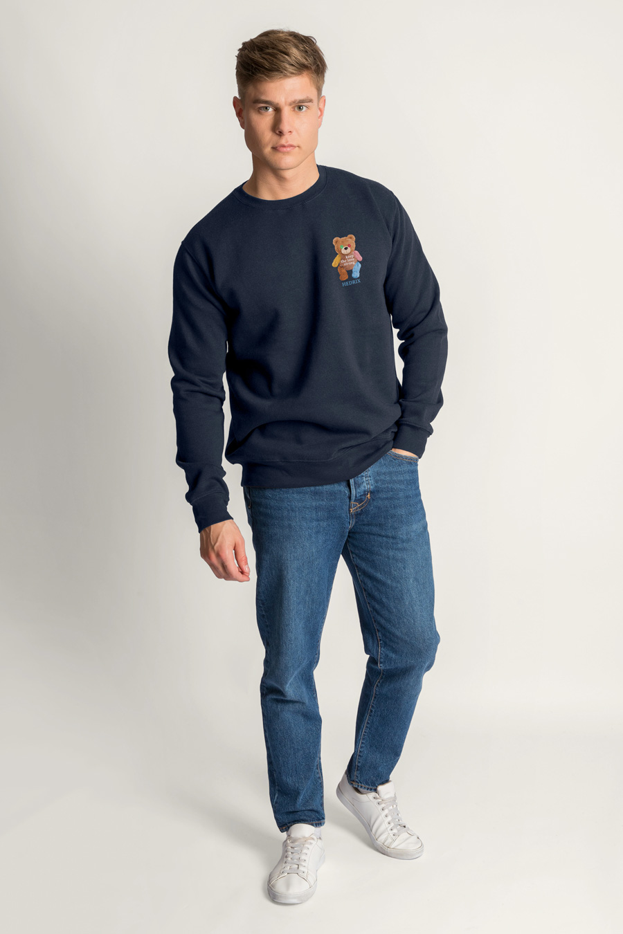 Sweatshirt in Blue Color with Lovely Teddy Print full-hedrix-sweatshirt-ab_g6_blue_0262.jpg