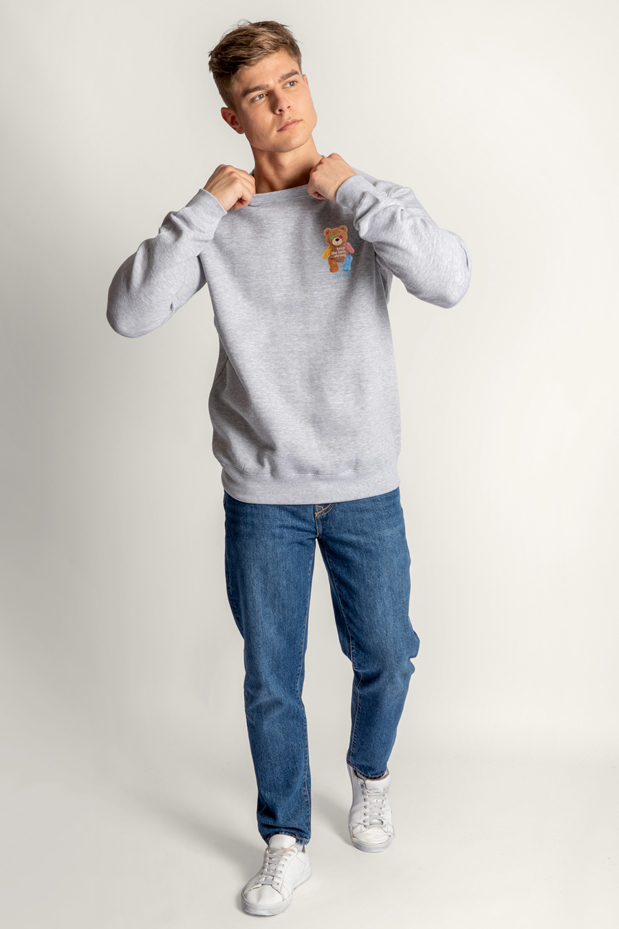 Sweatshirt in Grey Color with Lovely Teddy Print full-hedrix-sweatshirt-ac_g6_grey_0262.jpg
