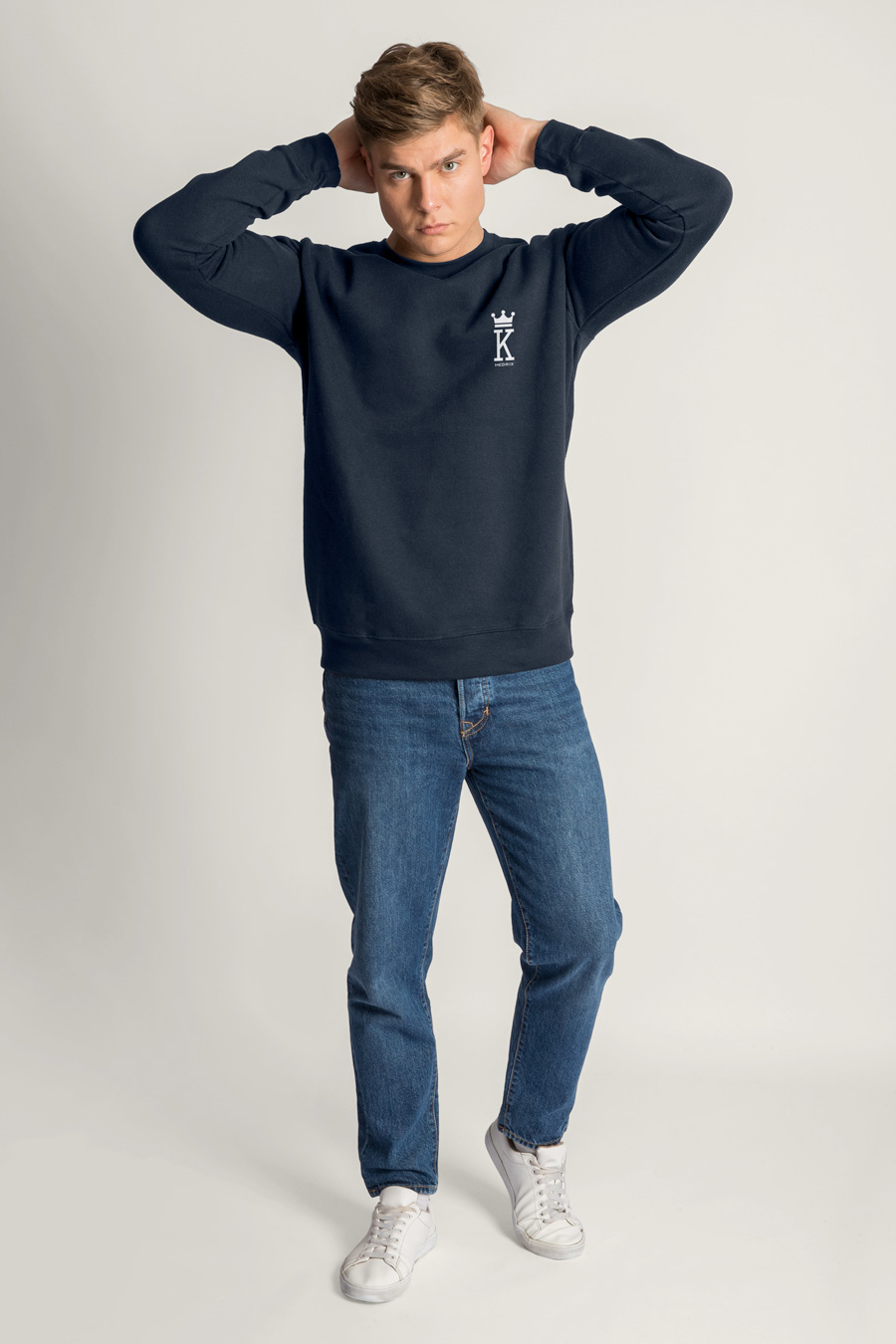 Sweatshirt in Blue Color with King Print full-hedrix-sweatshirt-ae_g6_blue_0275.jpg