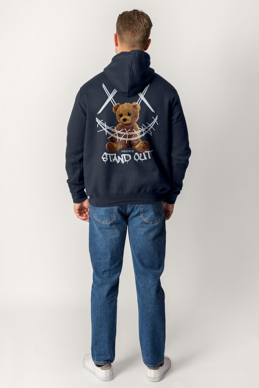 Zip-Up Hoodie in Blue color with Stand Out Teddy stamp full-hedrix-zippers-al_g6_blue_0126.jpg