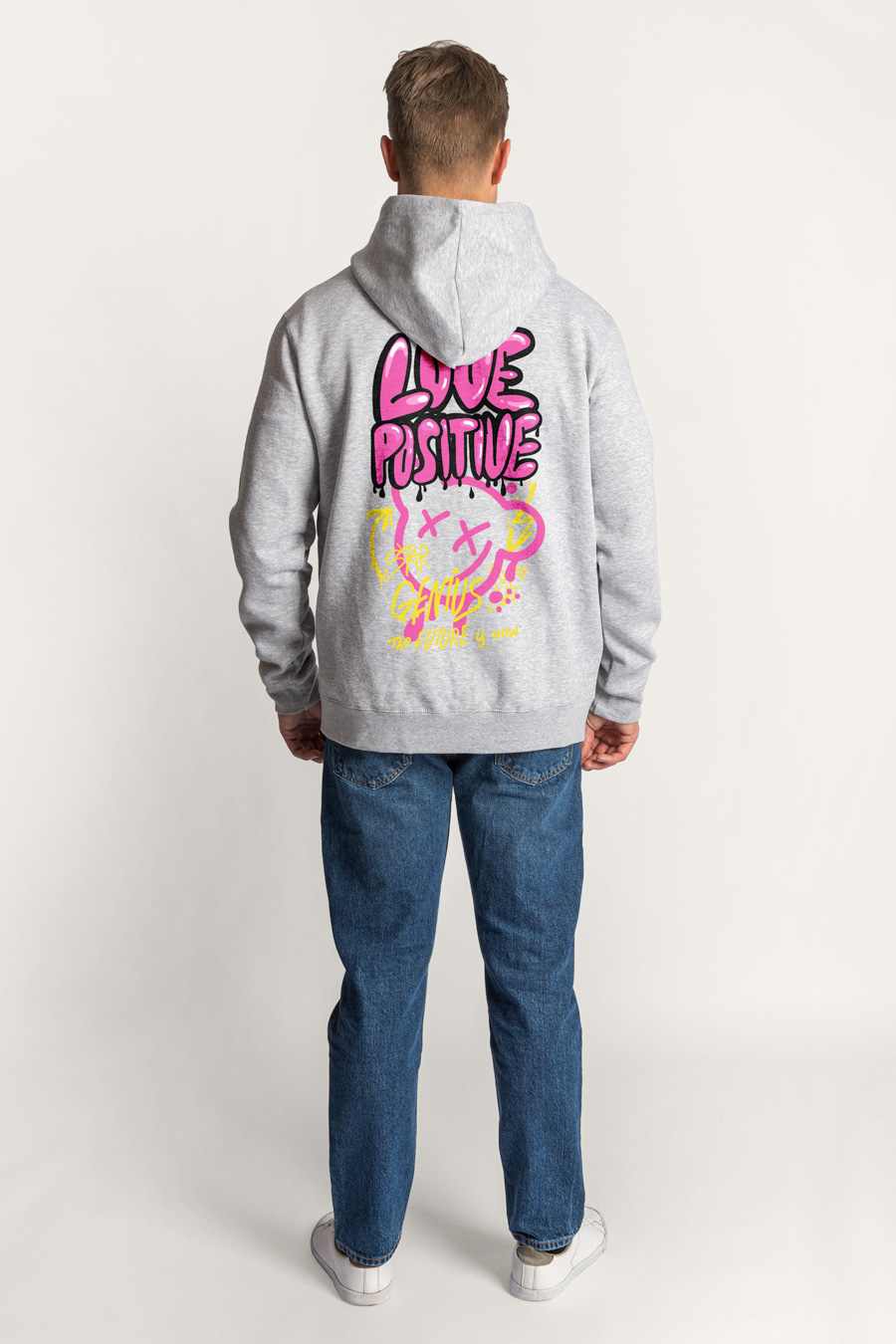 Zip-Up Hoodie in Grey color with Love Positive stamp full-hedrix-zippers-al_g6_grey_0110.jpg