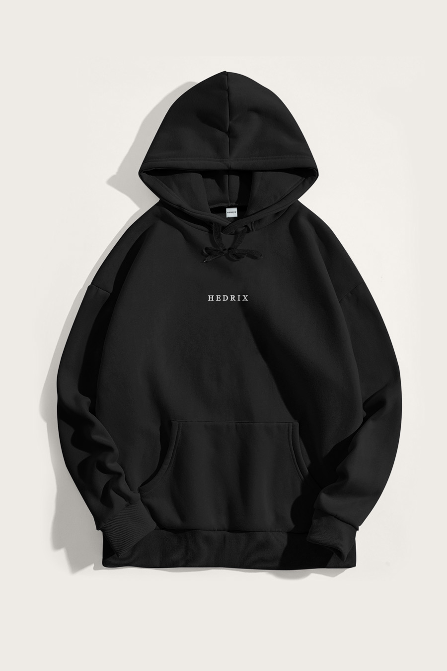 Hoodie in Black Color with Minimal Hedrix Print full-hoodie_front-isolated-flat-lay-aa_g0_black_0247.jpg