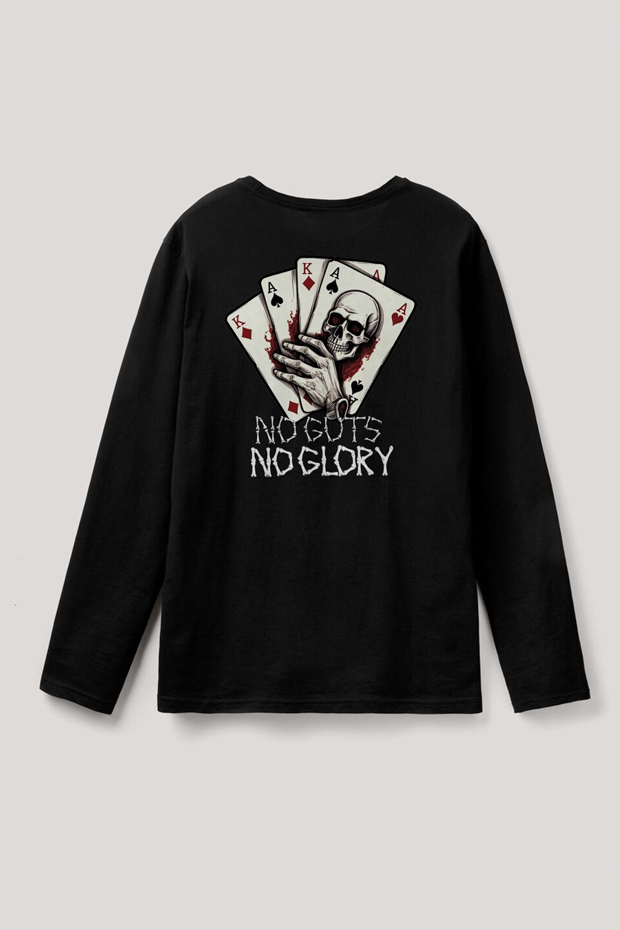 Long Sleeve T-shirt in Black Color with No Guts No Glory Print full-longsleeve_back-isolated-flat-lay-aa-back_g0_black_0249.jpg
