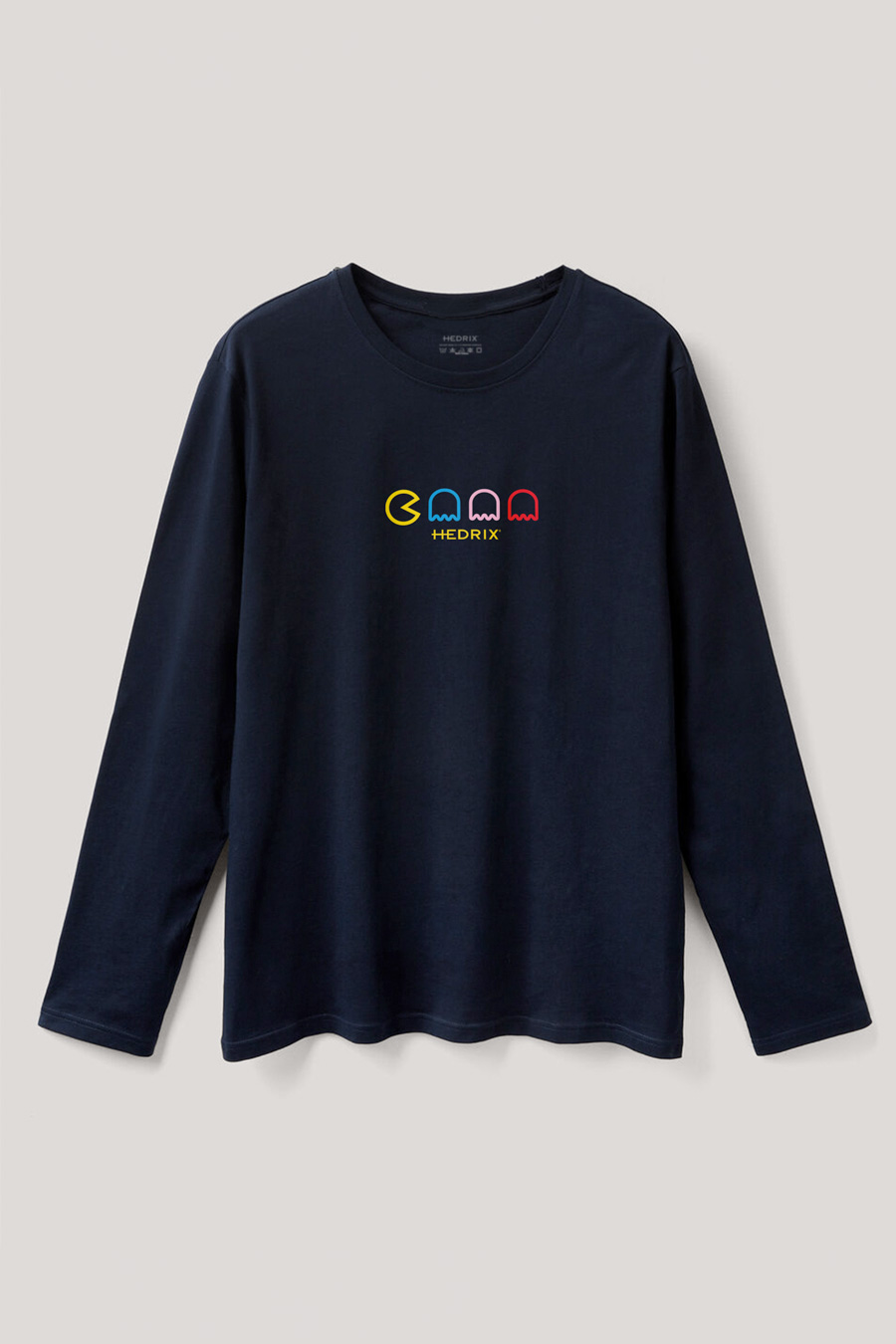 Long Sleeve T-shirt in Blue Color with Arcade Print full-longsleeve_front-isolated-flat-lay-aa_g0_blue_0219.jpg