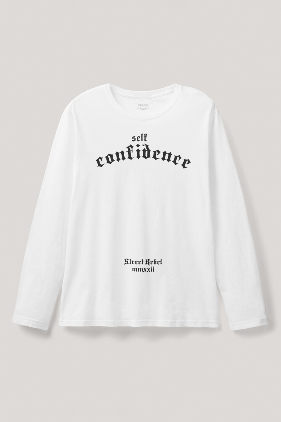Long Sleeve T-shirt in White Color with Self Confidence Print full-longsleeve_front-isolated-flat-lay-aa_g0_white_0229.jpg
