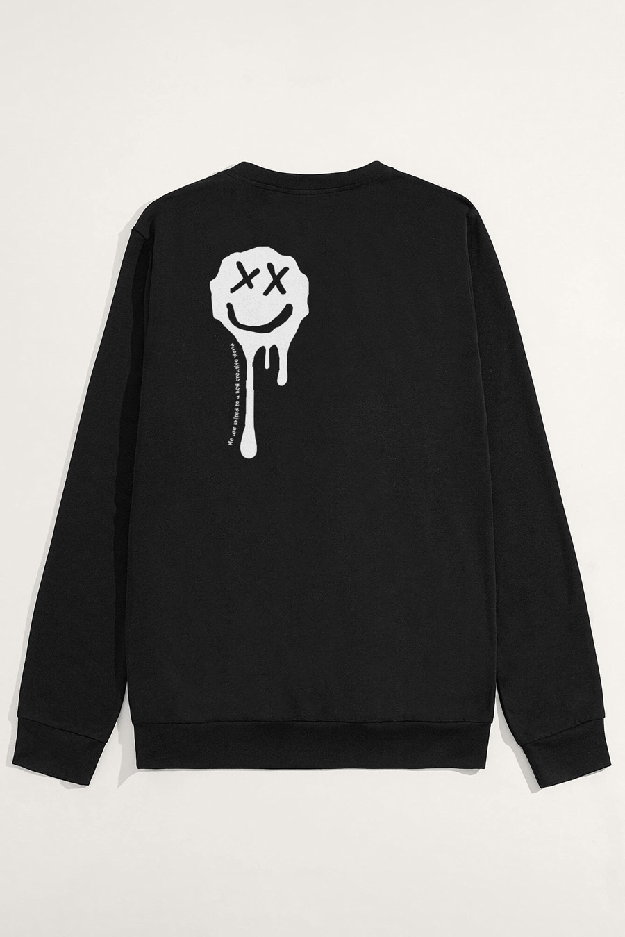Sweatshirt in Black Color with Slime Smiley Print full-sweatshirt_back-isolated-flat-lay-aa-back_g0_black_0269.jpg