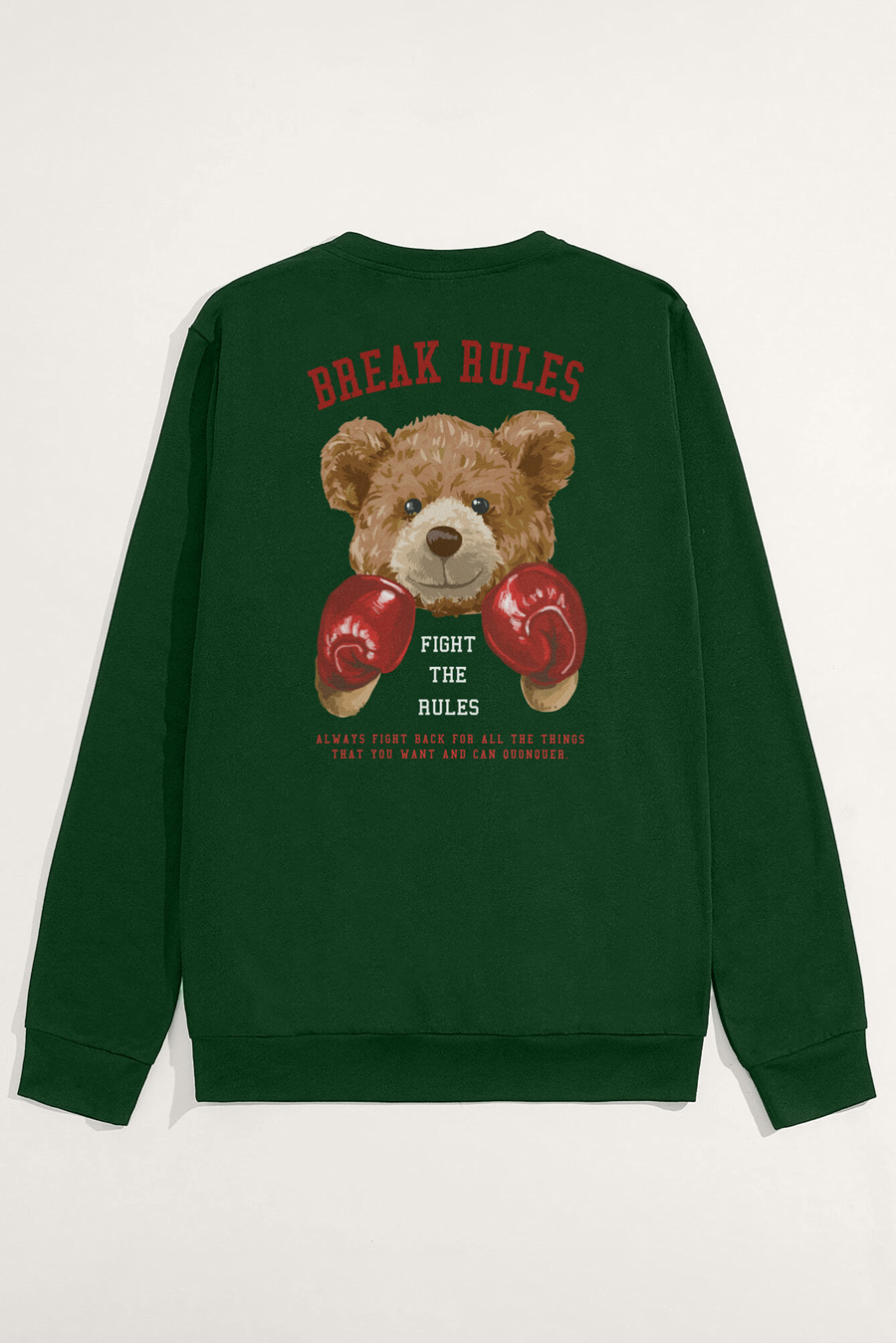 Sweatshirt in Green Color with Boxer Teddy Print full-sweatshirt_back-isolated-flat-lay-aa-back_g0_green_0253.jpg