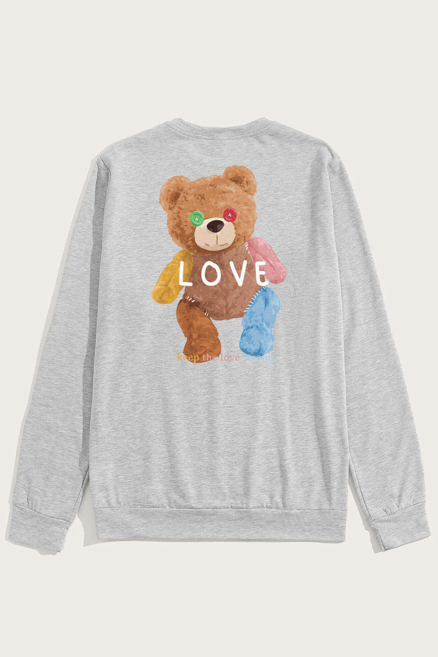 Sweatshirt in Grey Color with Lovely Teddy Print full-sweatshirt_back-isolated-flat-lay-aa-back_g0_grey_0262.jpg