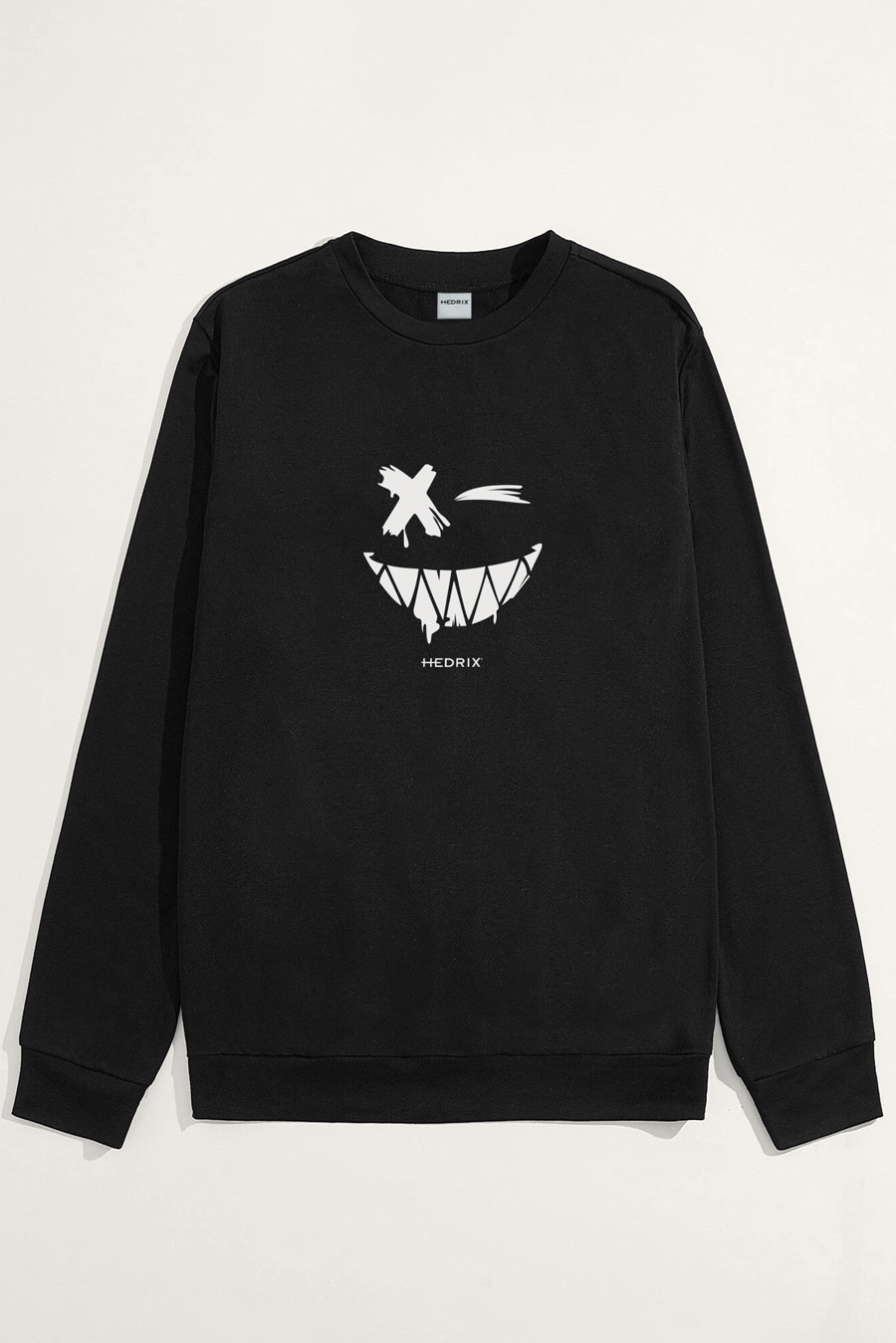 Sweatshirt in Black Color with Angry Smiley Print full-sweatshirt_front-isolated-flat-lay-aa_g0_black_0239.jpg