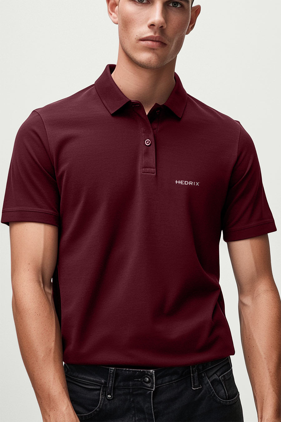 Polo Shirt Slim Fit in Bordeaux Color with Hedrix Logo stamp polo-man-a-g5-front-zoom3-burgundy-0192.jpg