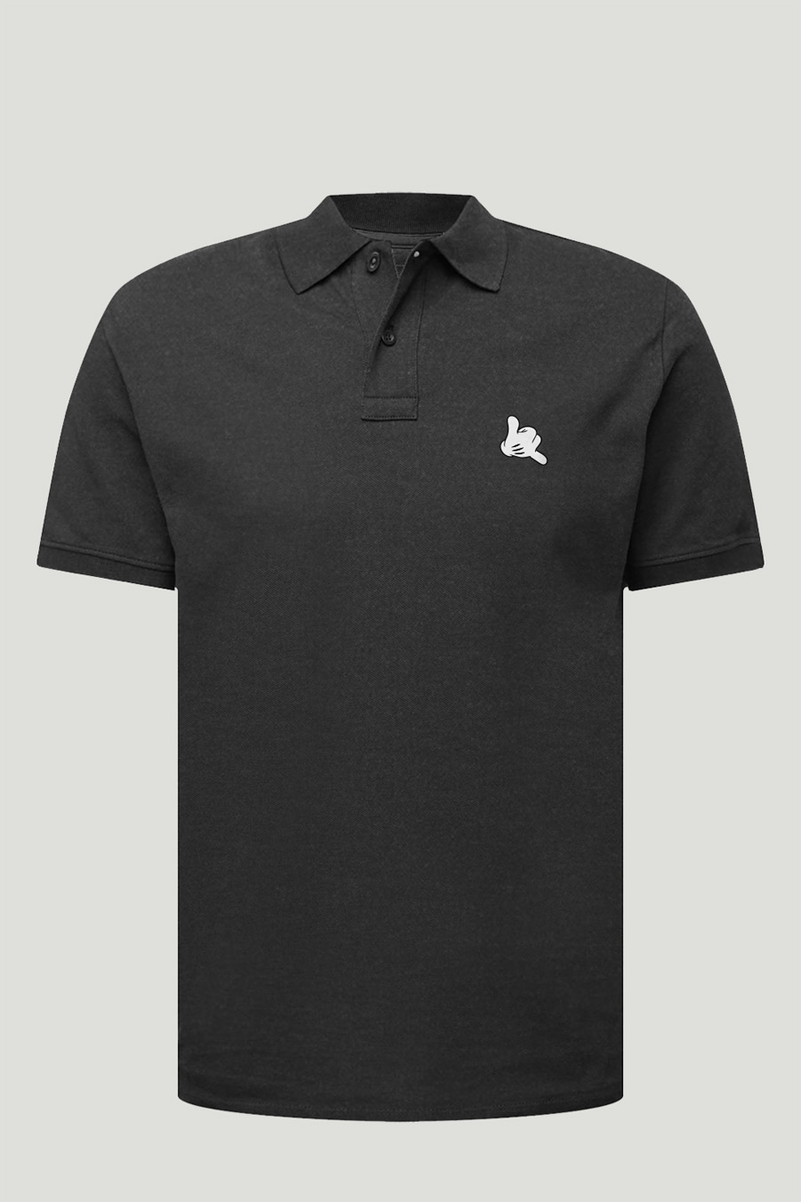 Polo Shirt Slim Fit in Iron Grey Color with Be Crazy stamp polo-man-a-isolated-front-full-iron_gray-0189.jpg
