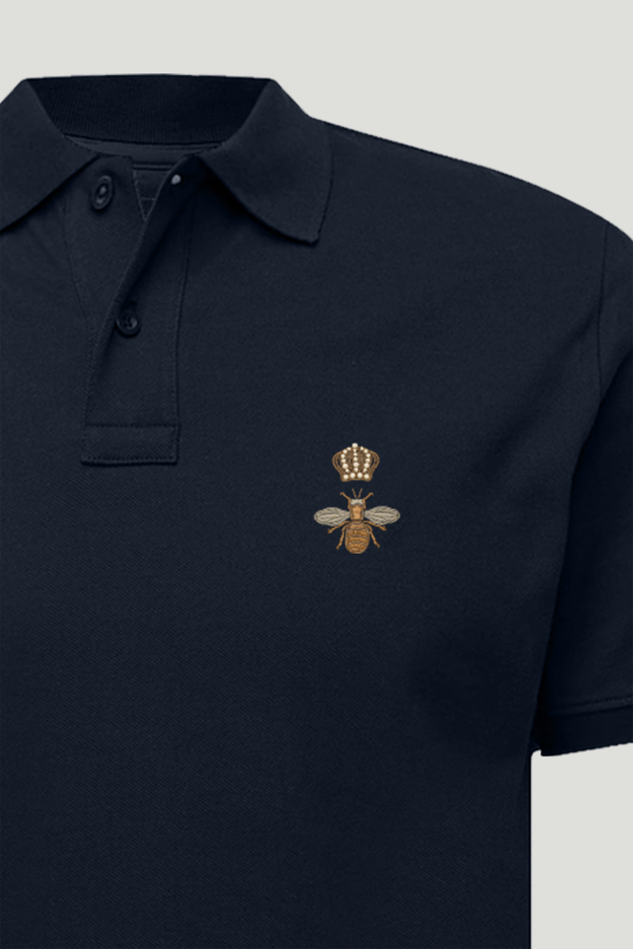 Polo Shirt Slim Fit in Blue Color with Bee King stamp polo-man-a-isolated-front-zoom1-blue-0128.jpg