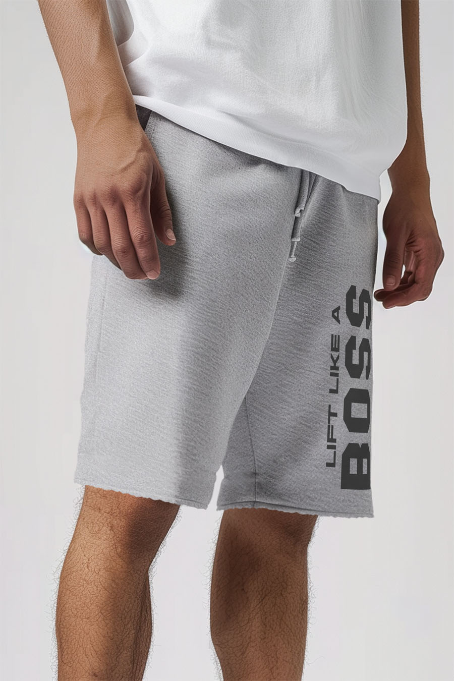 Shorts in Grey color with Lift Like A Big Boss stamp shorts-man-a-g2-front-zoom3-grey-0189.jpg