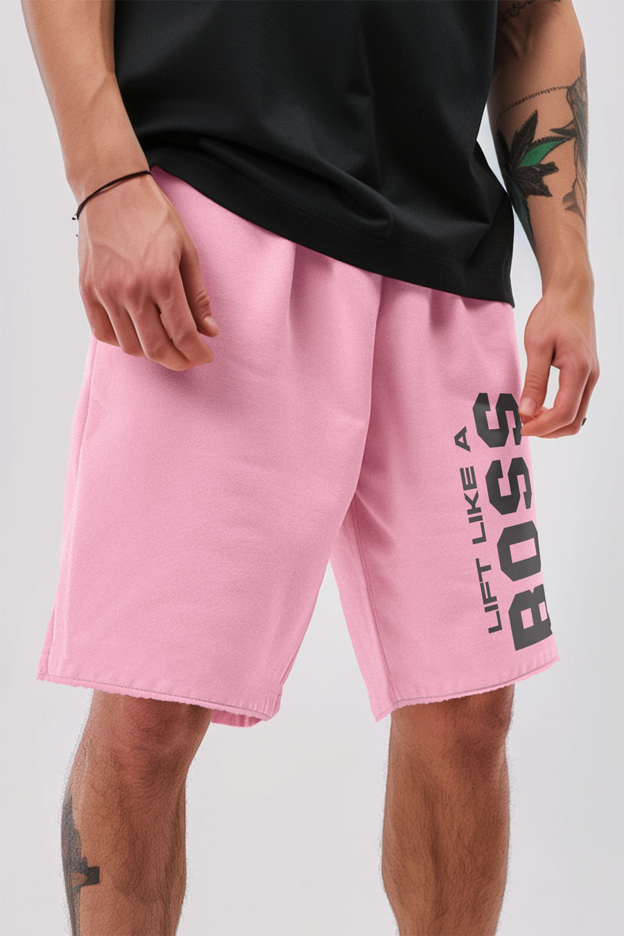 Shorts in Pink color with Lift Like A Big Boss stamp shorts-man-a-g6-front-zoom3-pink-0189.jpg
