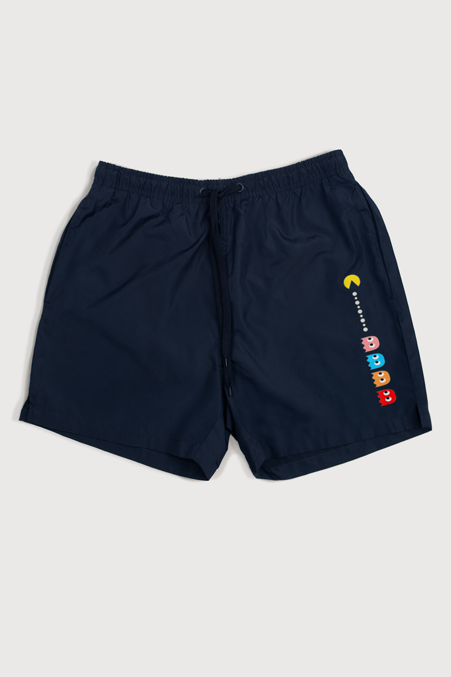 Swimming Shorts in Blue Color with Retro Gaming Print swimwear-a-isolated-front-full-blue-1162.jpg