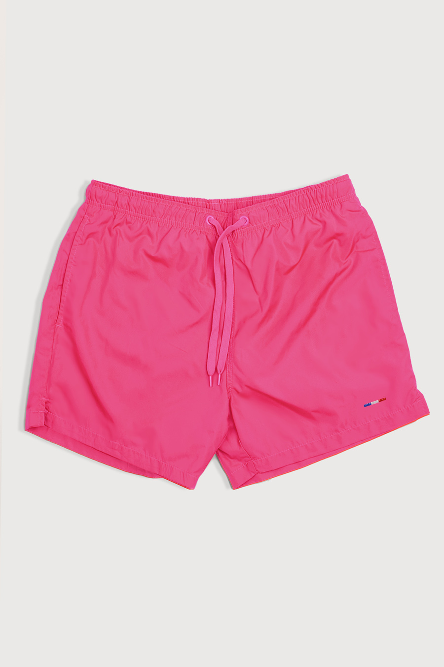 Swimming Shorts in Pink Color with French Stripe Print swimwear-a-isolated-front-full-pink-1224.jpg