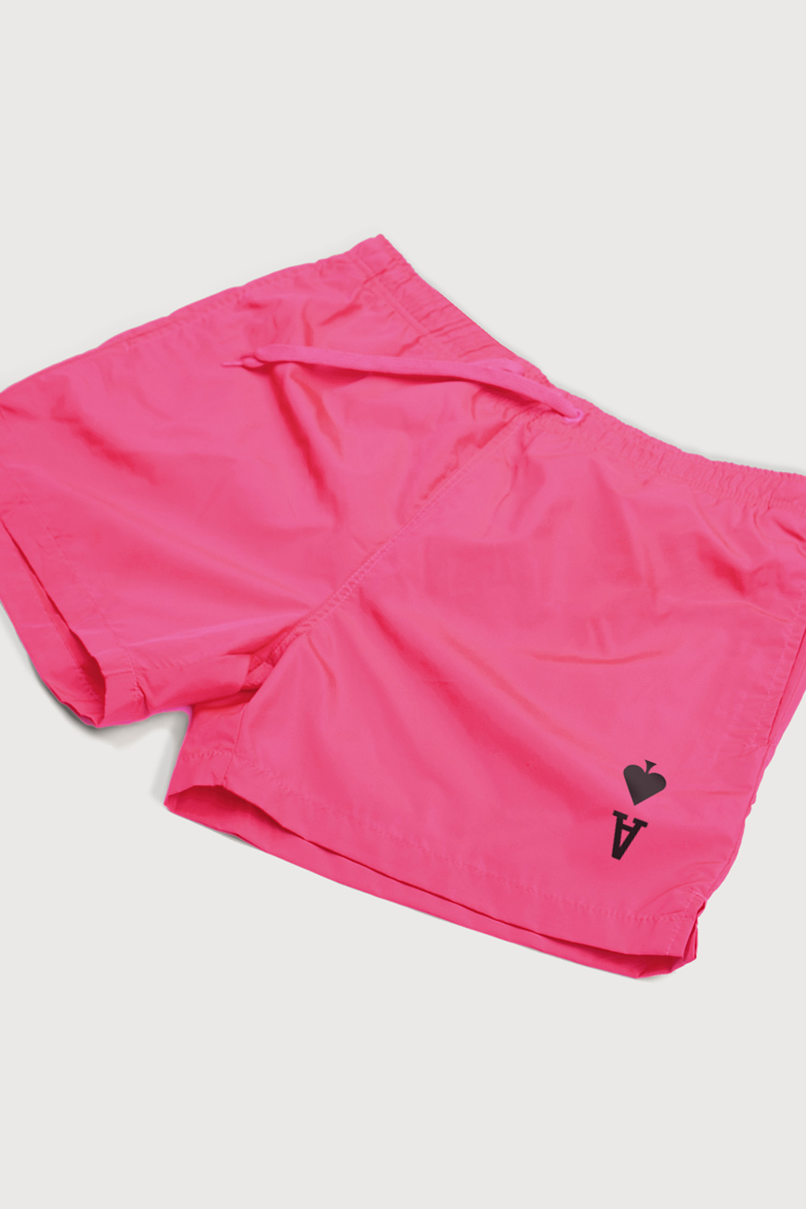 Swimming Shorts in Pink Color with Ace Reversed Print swimwear-a-isolated-front-zoom1-pink-1237.jpg