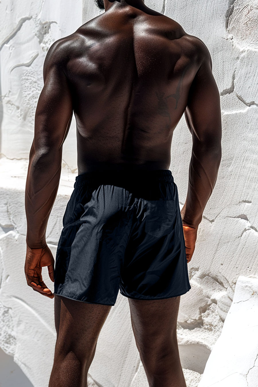 Swimming Shorts in Blue Color with Game Changer Teddy Print swimwear-man-a-g27-back-full-blue-no_stamp.jpg