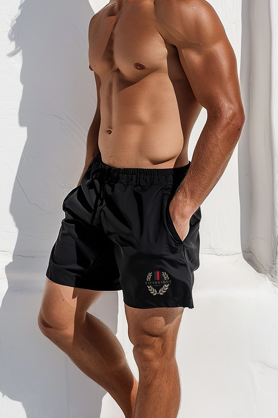 Swimming Shorts in Black Color with Victorious Print swimwear-man-a-g8-front-zoom2-black-1207.jpg