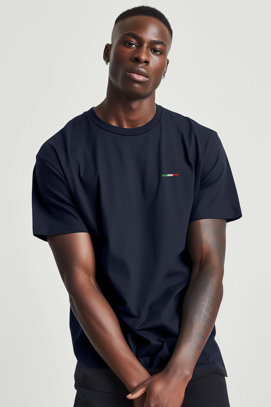 T-Shirt in Blue color with Italian Stripe Print t-shirt-man-a-g52-front-zoom1-blue-2549.jpg