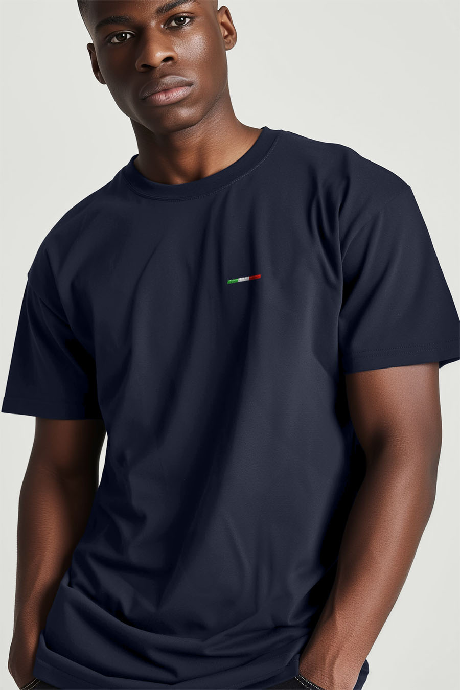 T-Shirt in Blue color with Italian Stripe Print t-shirt-man-a-g52-front-zoom3-blue-2549.jpg