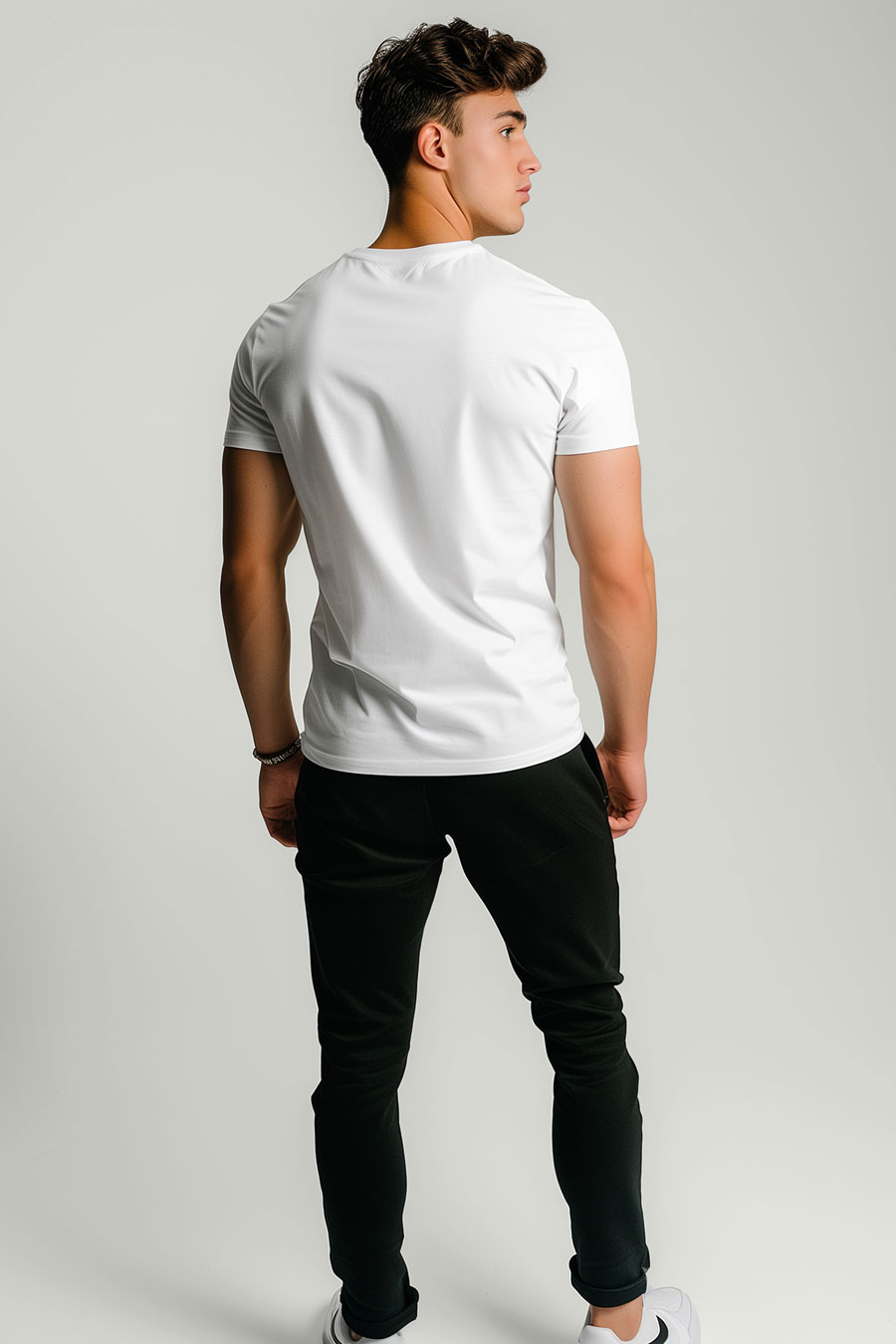 T-Shirt in White color with Air Teddy Print t-shirt-man-a-g73-back-full-white-no_stamp.jpg