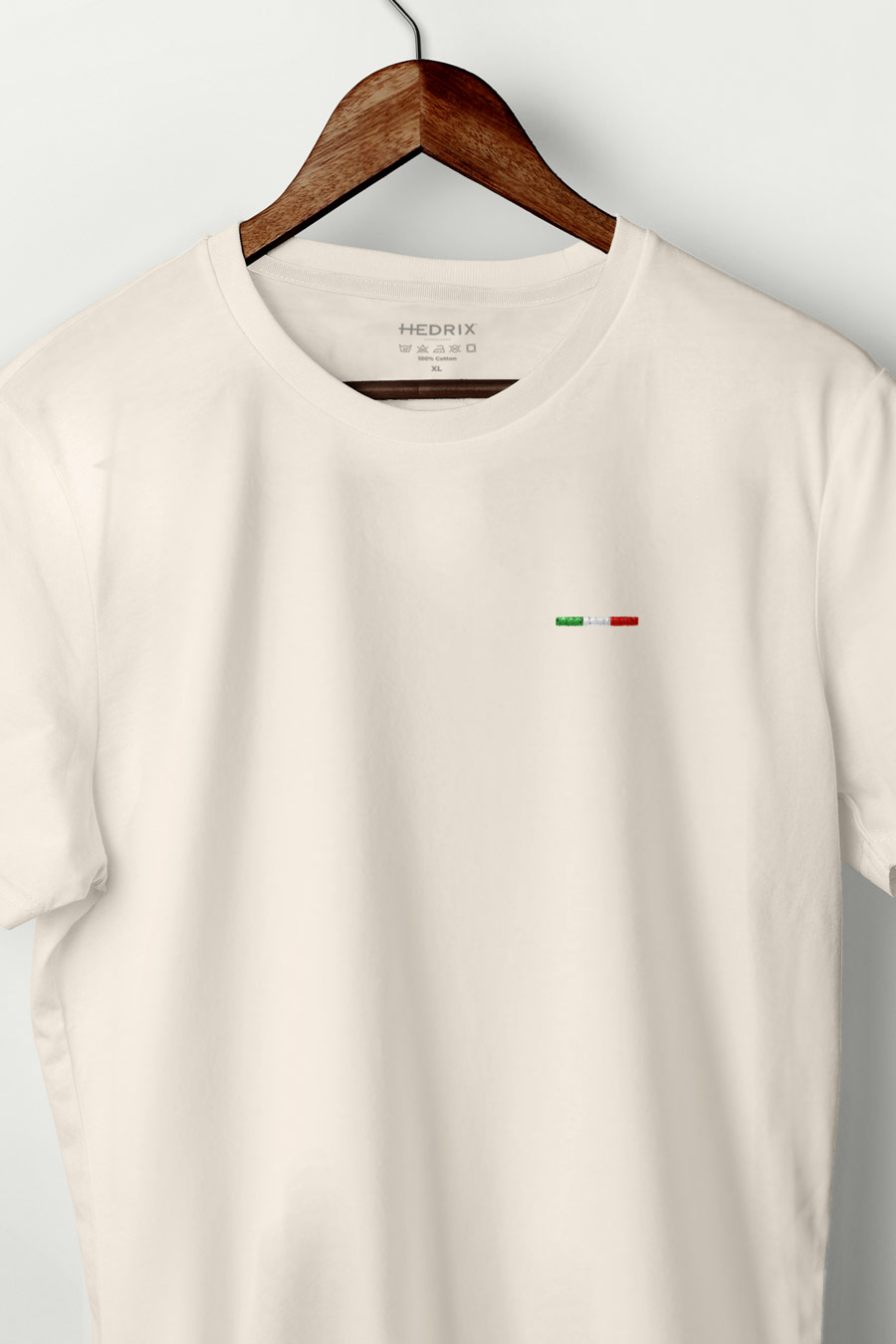 T-Shirt in Ecru color with Italian Stripe Print t-shirt-man-a-hanger-front-zoom1-ecru-2549.jpg
