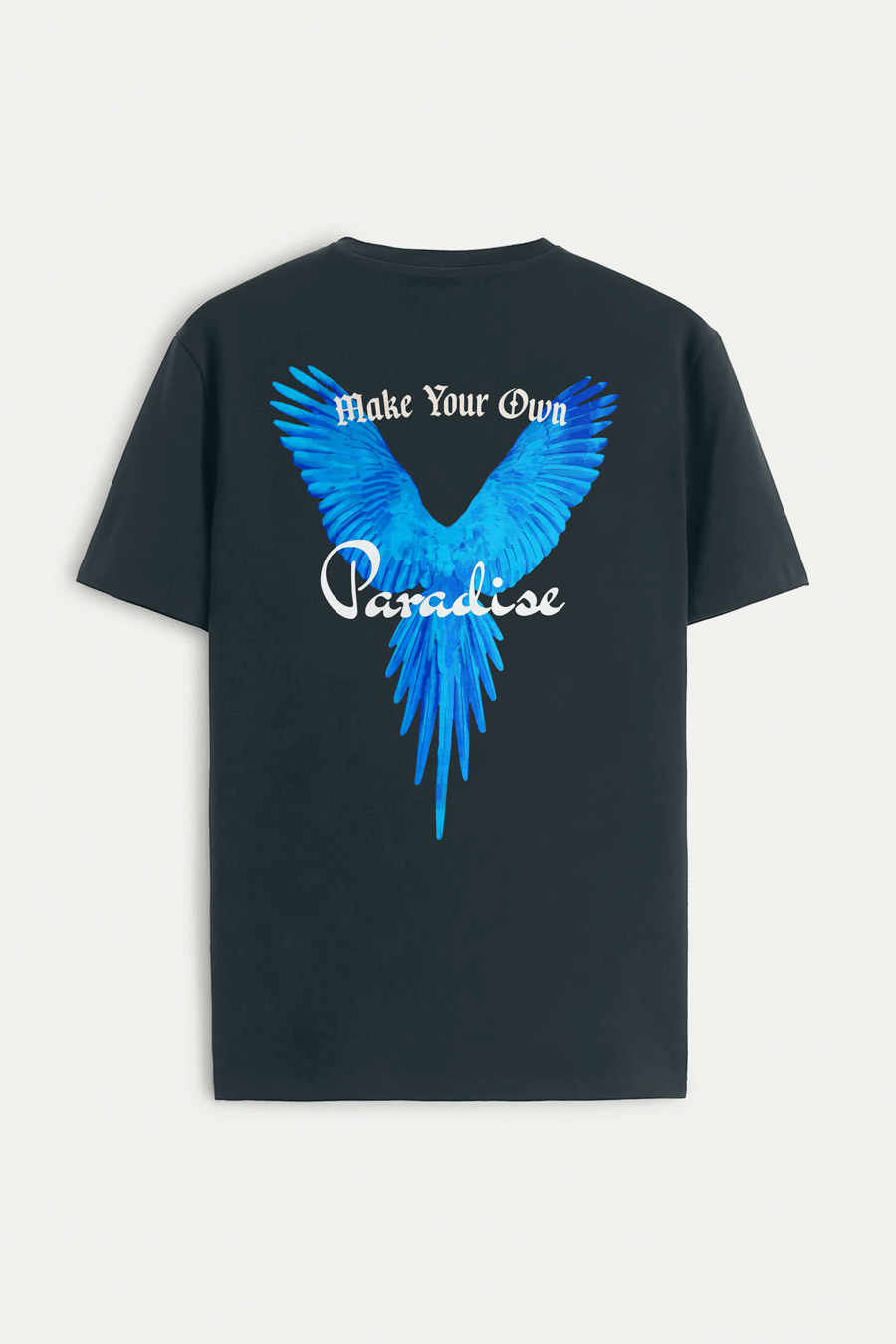 T-Shirt in Iron Grey color with Your Own Paradise Print t-shirt-man-a-isolated-back-full-iron_gray-2719.jpg