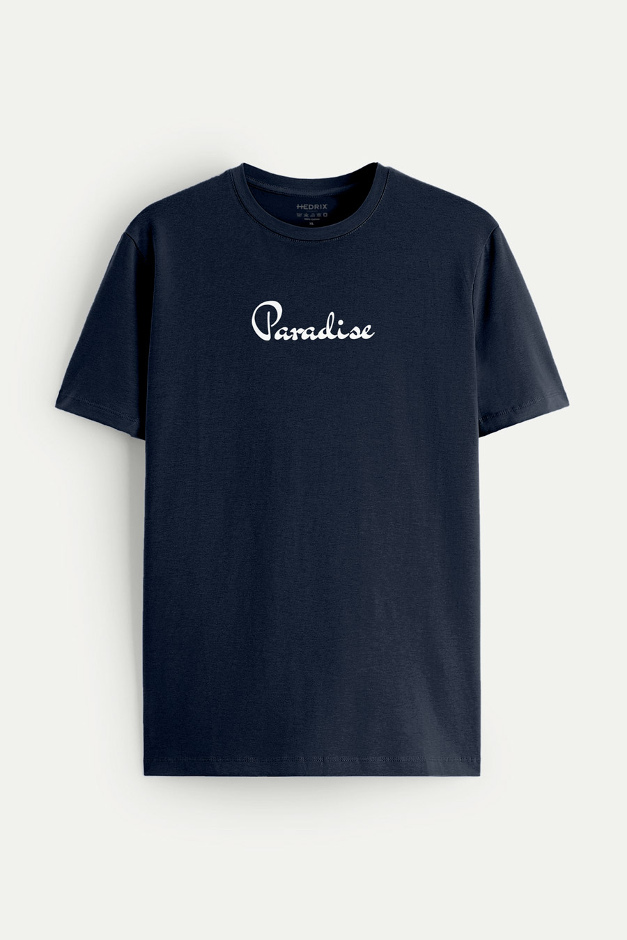 T-Shirt in Blue color with Your Own Paradise Print t-shirt-man-a-isolated-front-full-blue-2719.jpg