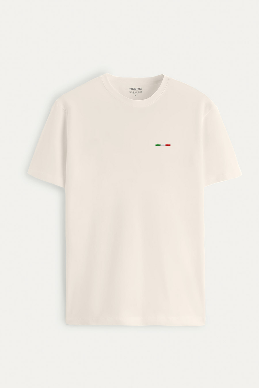 T-Shirt in Ecru color with Italian Stripe Print t-shirt-man-a-isolated-front-full-ecru-2549.jpg
